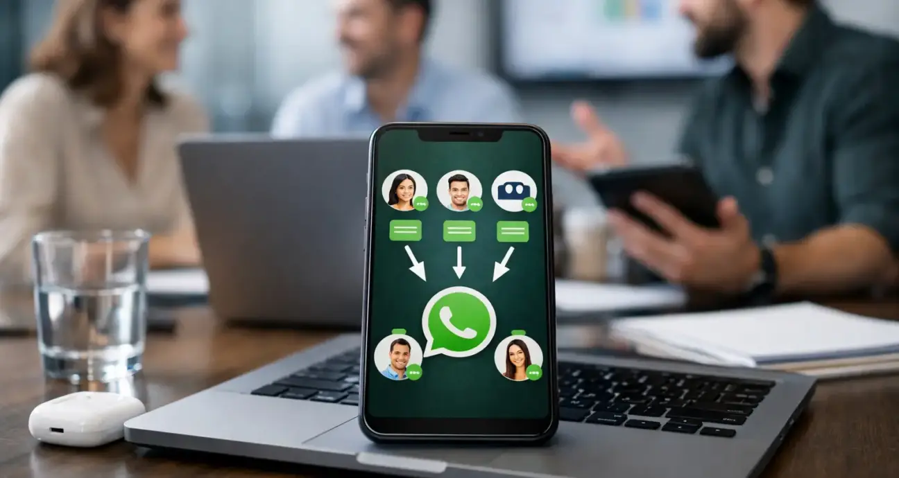 Distribuição de conversas no WhatsApp na prática